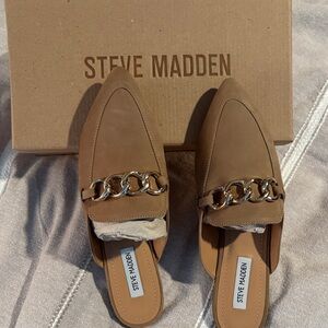 Steve Madden Tan Vivo Chain Mules for Women